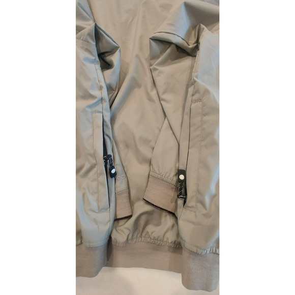 IZOD Golf V Neck Nylon Pullover Long sleeve Windbreaker Tan Jacket Men's Size XL - Picture 3 of 8